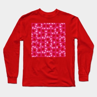Hot Pink Valentine's Checkers Long Sleeve T-Shirt